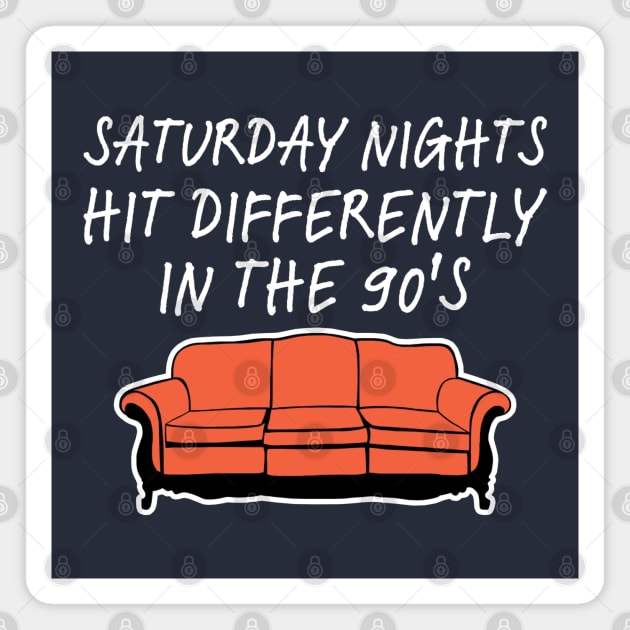 Saturday Nights Magnet by Whitelaw Comics